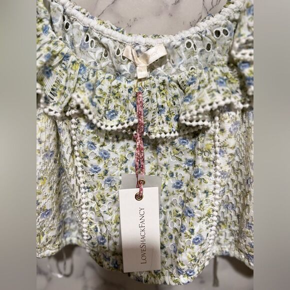 Love Shack Fancy Dorabella Crop Top - Picture 4 of 12